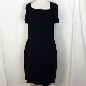 Magashoni black Square neckline dress size 12 new with tags